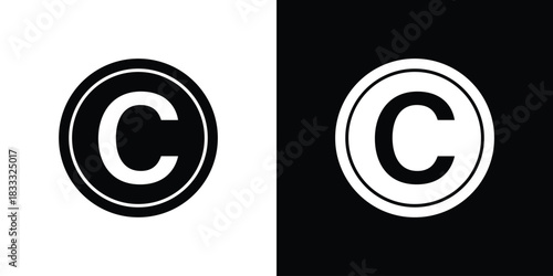 Copyright icons. Vector Template Illustration Symbol Pixels Perfect