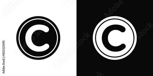 Copyright icons. Vector Template Illustration Symbol Pixels Perfect
