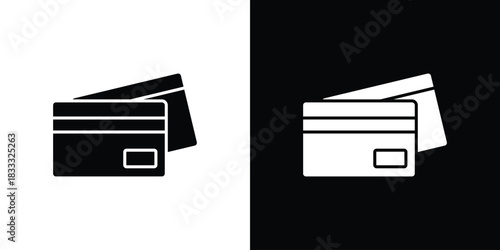 Credit card icons. Vector Template Illustration Symbol Pixels Perfect