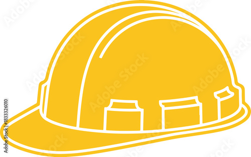 Hard hat icon vector illustration. Safety helmet silhouette for builder or engineer. construction helmet icon. Safety helmet.
