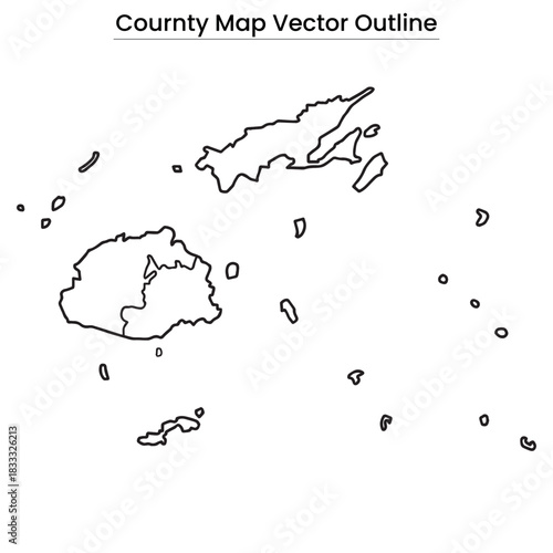 Fiji Map Vector OutlineFiji Map Vector Outline