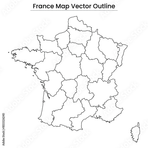 France Map Vector Outline