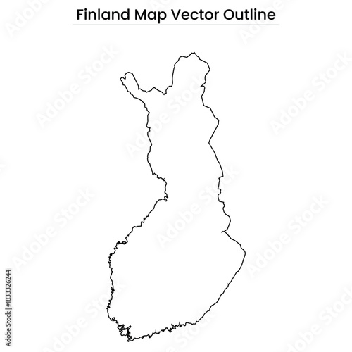 Finland Map Vector Outline