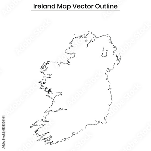 Ireland Map Vector Outline