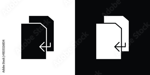 Duplicate icons. Vector Template Illustration Symbol Pixels Perfect