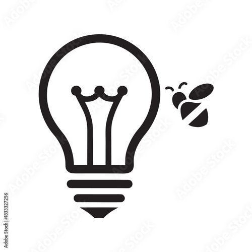 Honey Glow Bulb Warm Bright Vector Concept