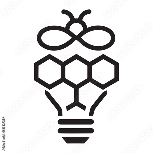 Hive Bulb Emblem Creative Honey Inspired Design