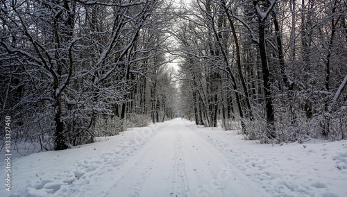 Majestic Snow-Covered Mountains Shrouded in Mist and Surrounded by Evergreen ...