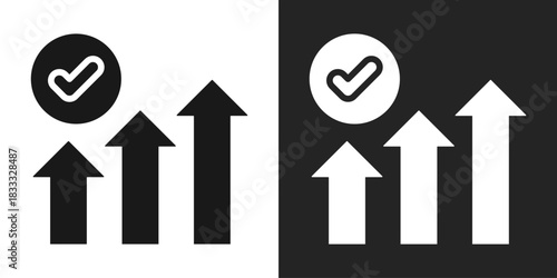 Advantage Icon In Black And White Glyph Style
