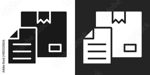 Fulfillment Icon In Black And White Glyph Style