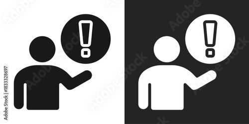 Important Icon In Black And White Glyph Style
