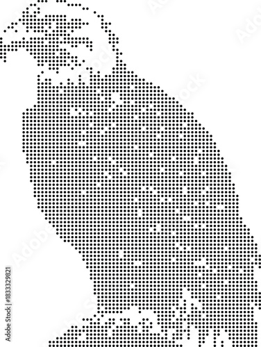 Bird of Prey Dot Art Silhouette raptor falcon