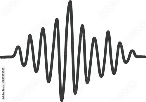 Simple hand drawn sound wave graphic with vibrant color options