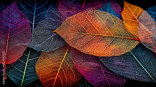 Beautiful display of colorful leaves arranged in a way that they appear to be floating on water