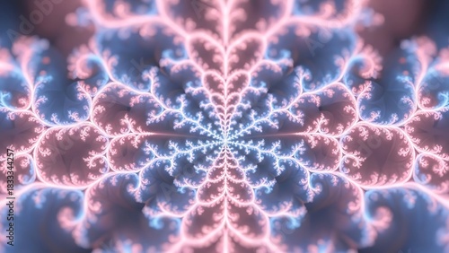 Fractal Bloom - A Symmetrical Dance of Light and Color.
