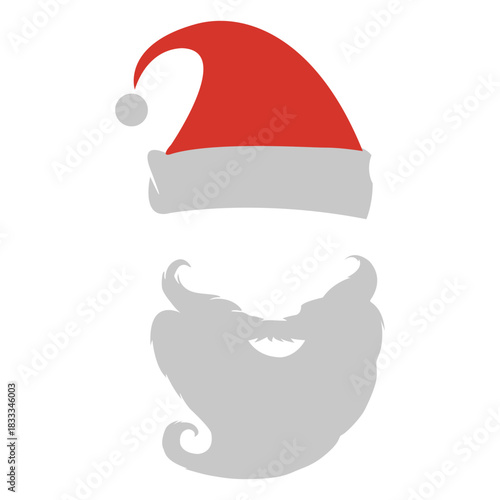 Santa claus hat and beard