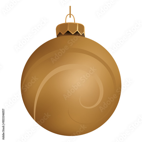 Shiny golden christmas bauble