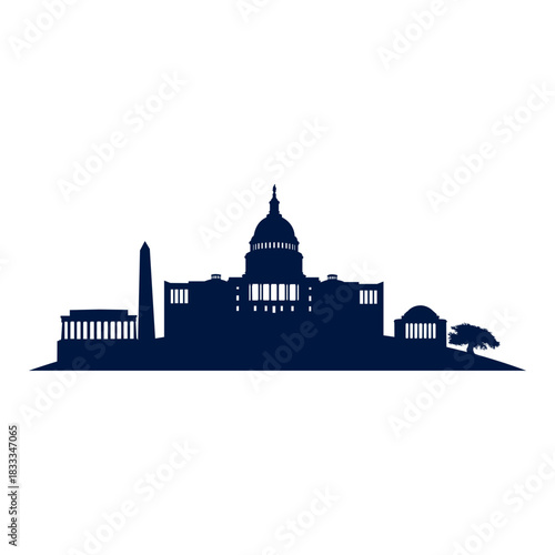 Washington dc skyline cityscape silhouette