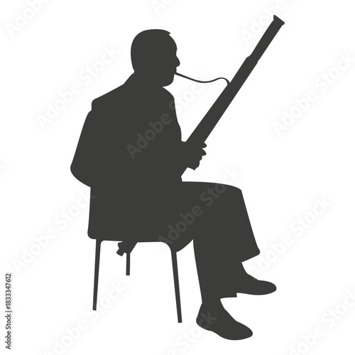 Bassoon player silhouette