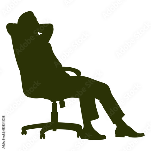 Businessman relaxing on chair