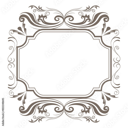 Decorative ornamented sqaure frame