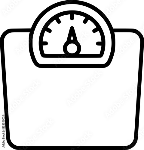 Weighing machine icon sign, symbol, vector, art