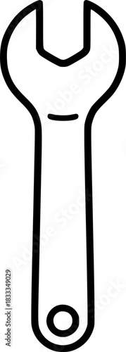 wrench icon sign, symbol, vector, art