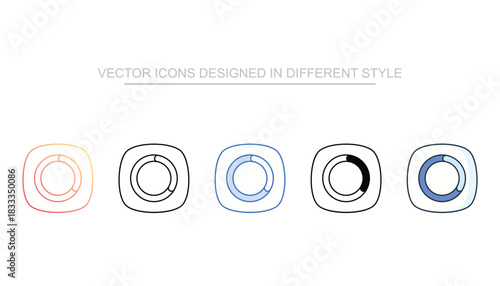 Circular Loader line icon vector stock with white background