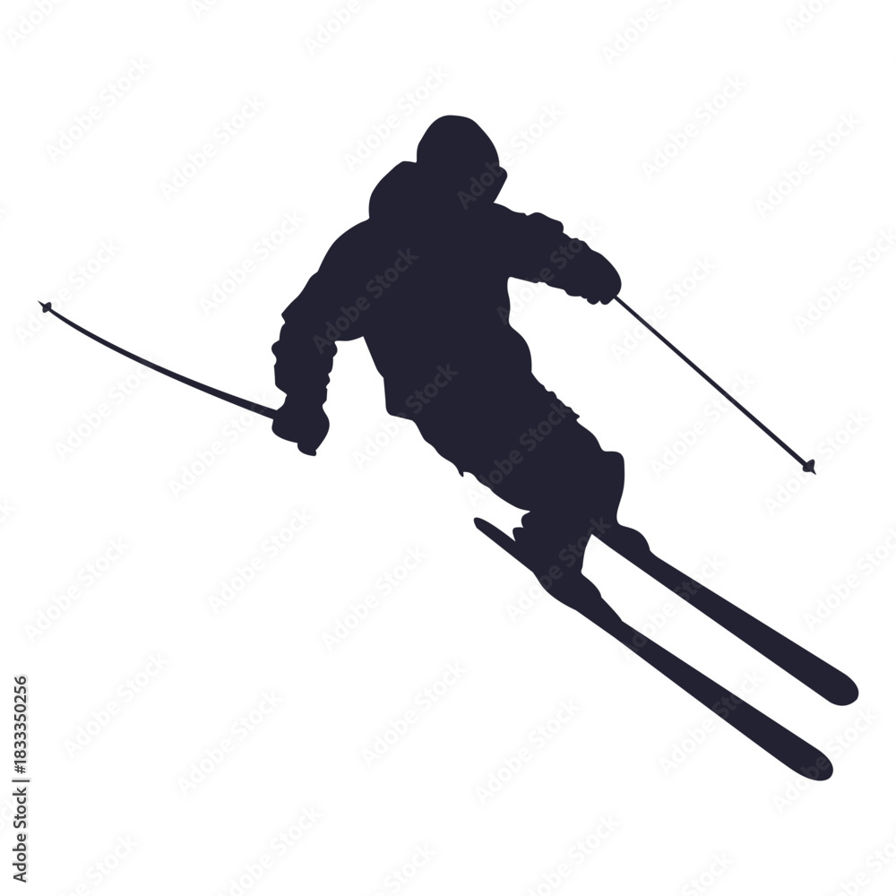 Fototapeta premium Ski player silhouette