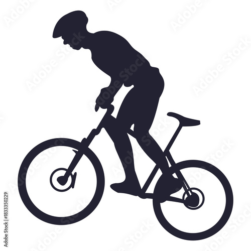 Riding mountain bike