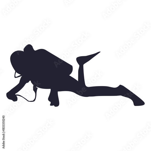 Scuba diver silhouette