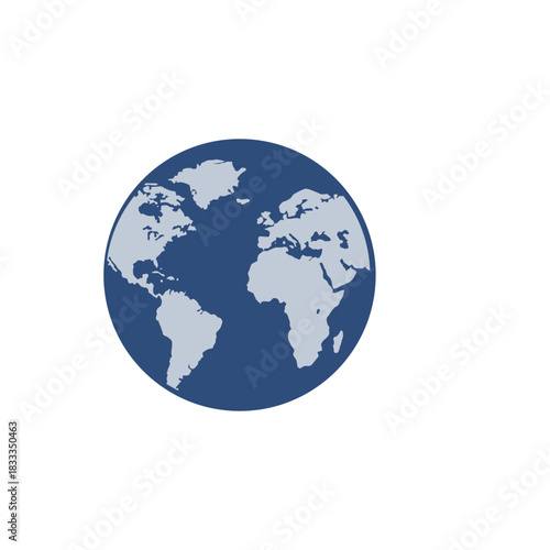 Blue earth globe