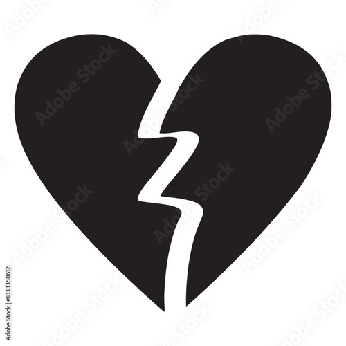 Heart logo broken heart