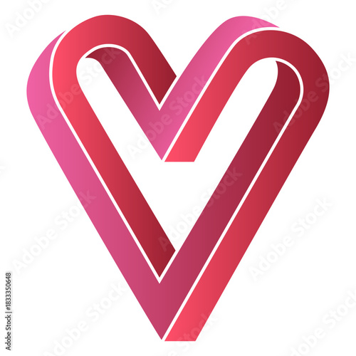 Red heart logo infinite infinity
