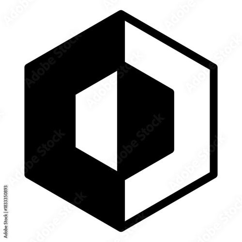 B&amp;W logo geometric polygonal