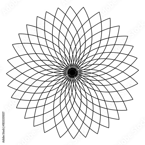 Lotus Flower Geometrical Design