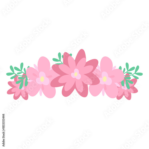 Pink flower crown