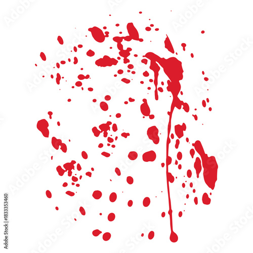 Red blood splatter