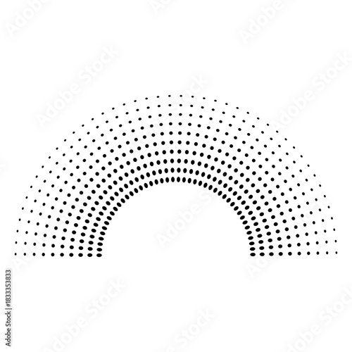 Sunrise burst halftone icon