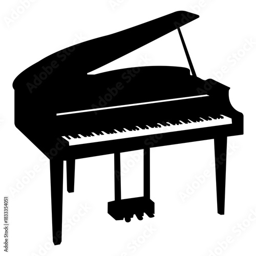 Piano musical instrument silhouette