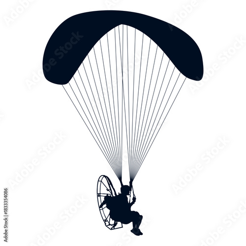 Powered paraglider silhouette