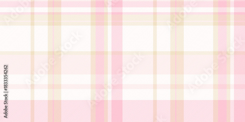 Soft, pastel tartan pattern. Delicate pinks and creams create a gentle, woven texture. Perfect for backgrounds, textiles, or any design needing a light, calming feel.