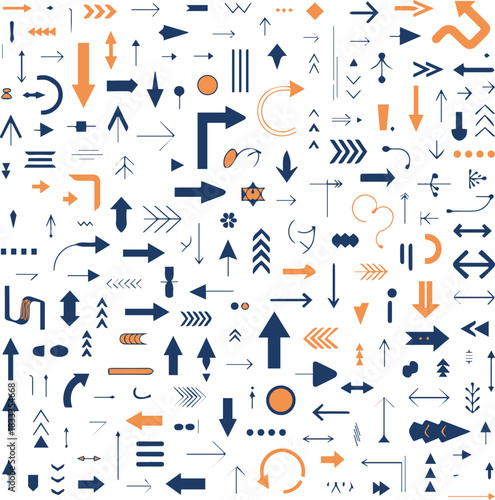 Geometric Arrow Symbol Pattern for Technology and Minimalist Graphics