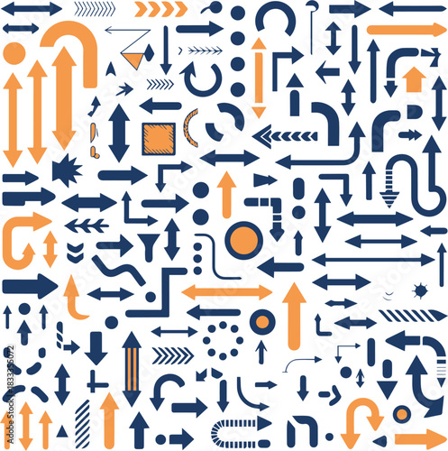 Modern Arrow Pattern Vector Illustration for Navigation and Direction Design