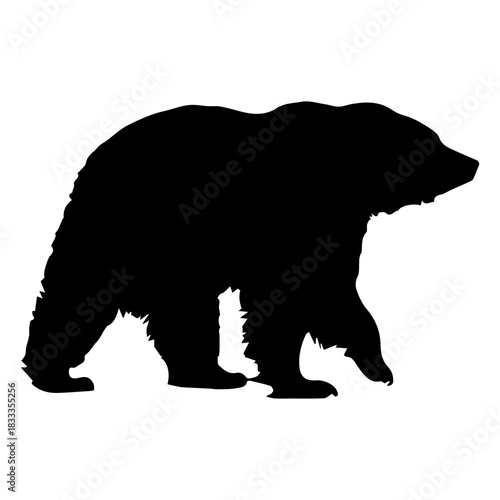 Grizzly bear silhouette