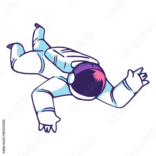 Space cosmonaut cartoon