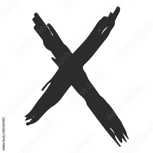 X mark scribble