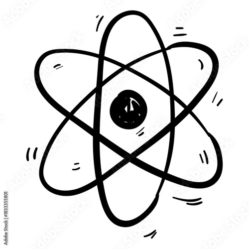 Atom particle sketch