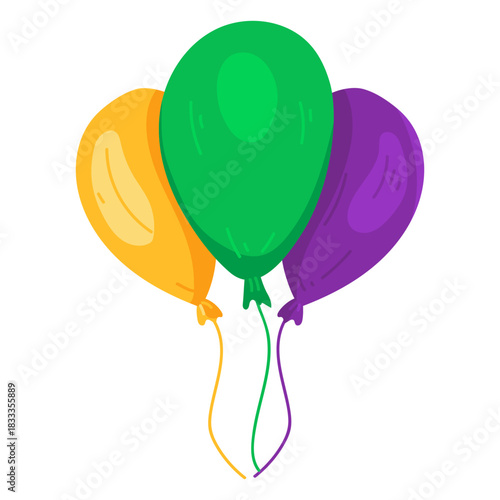 String balloon three flat