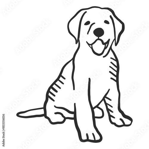 Dog puppy tongue tail ear doodle animal